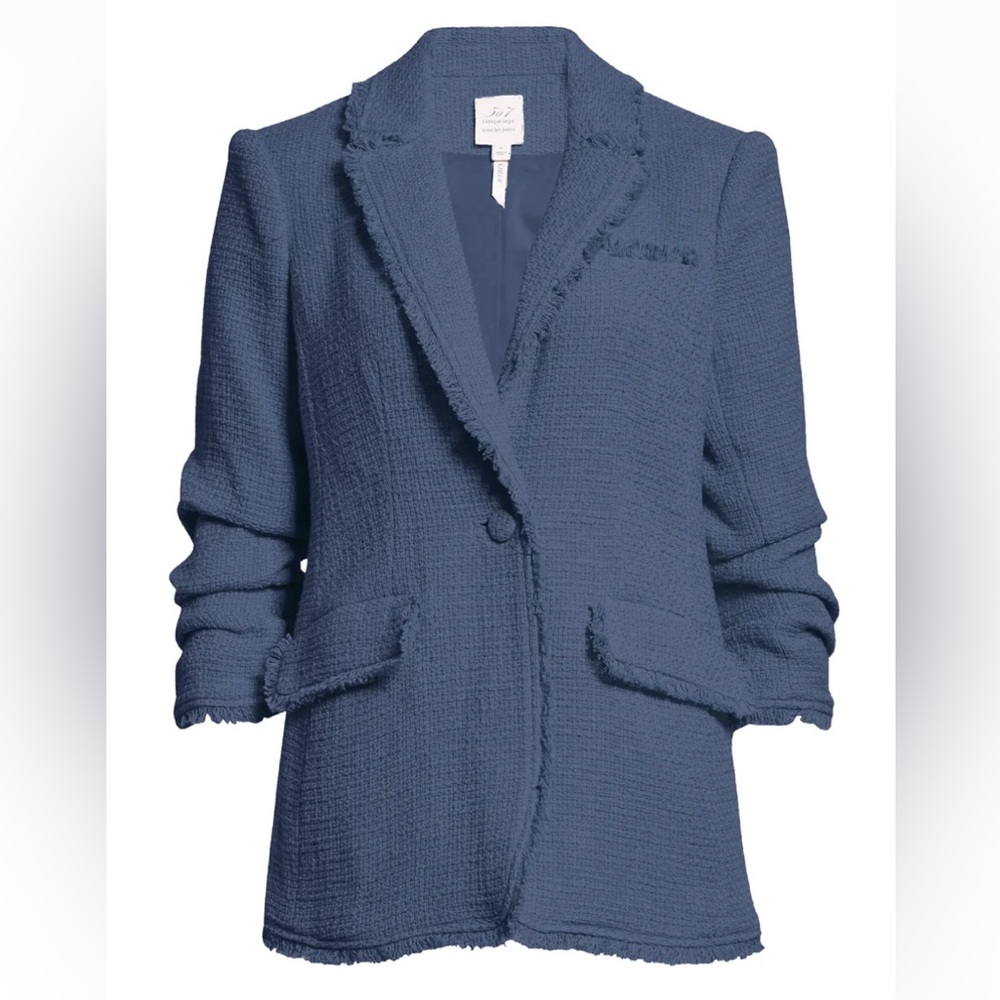 Cinq a Sept Women's Boucle Khloe Blazer size 8 blue